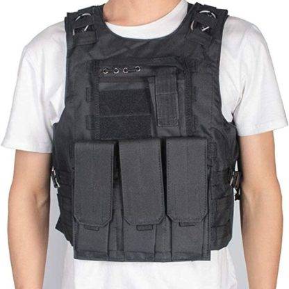 Taktički prsluk za lov, airsoft CRNI