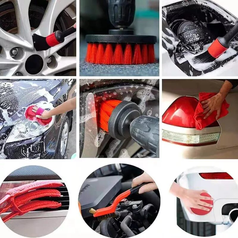 Set četkica za čišćenje automobila - 17 delova