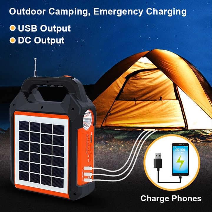 Solarni sistem sa akumulatorom 3 sijalice Fm radio, Bluetooth