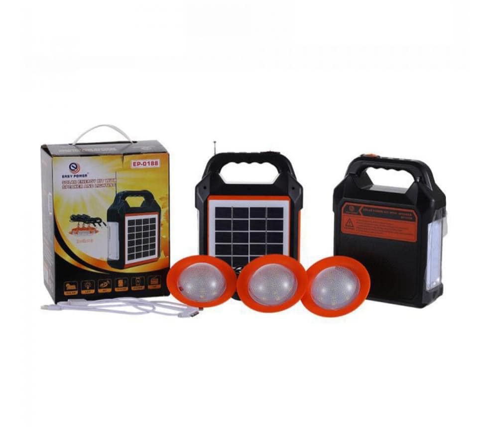 Solarni sistem sa akumulatorom 3 sijalice Fm radio, Bluetooth