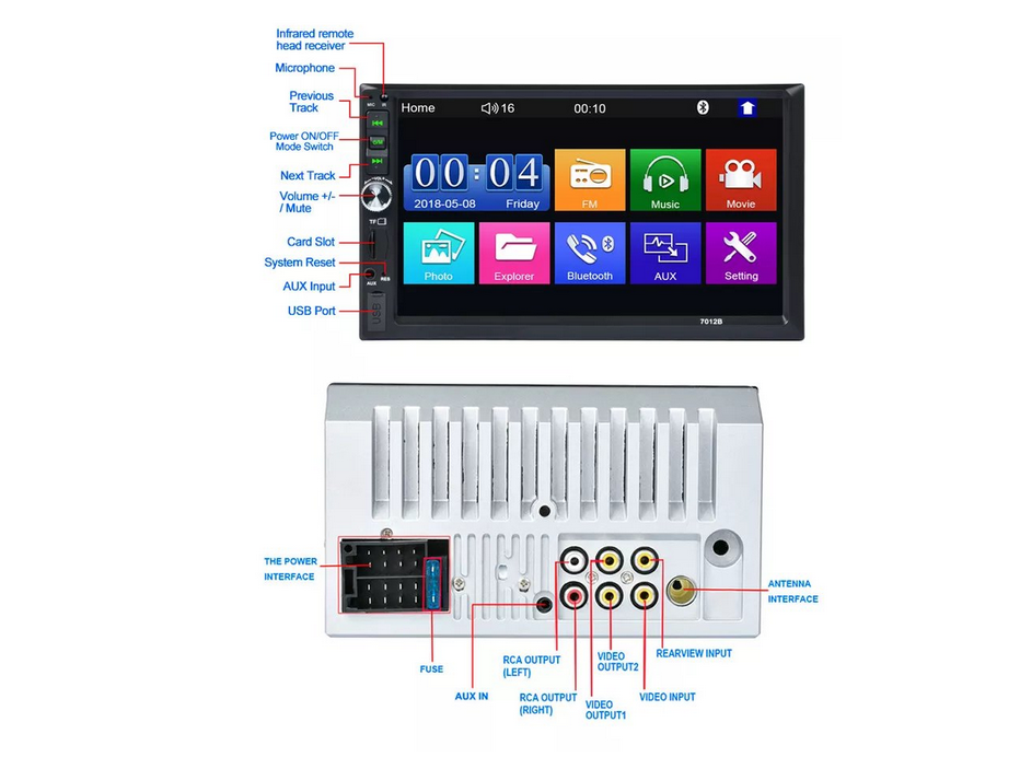 Multimedija MP5 7012B Bluetooth 7″ sa parking kamerom