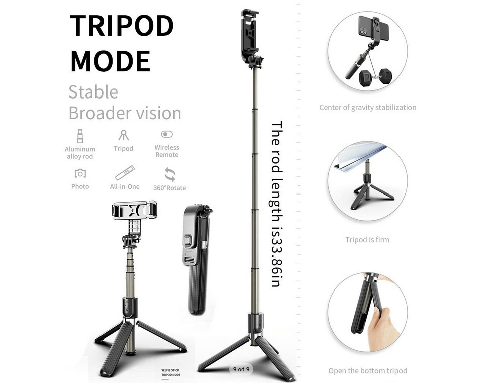 Selfie stick 3u1