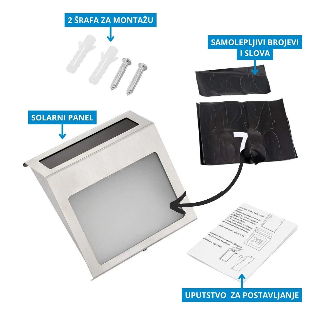 Solarni led kućni broj