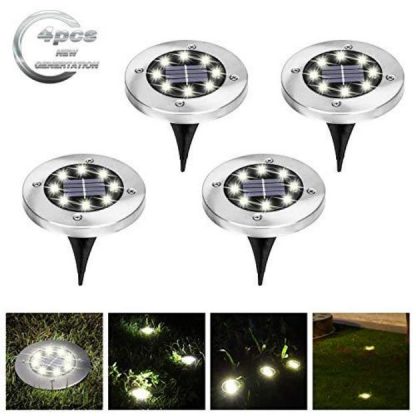 4 Ubodne Solarne Disk Svetiljke – 8 Led dioda