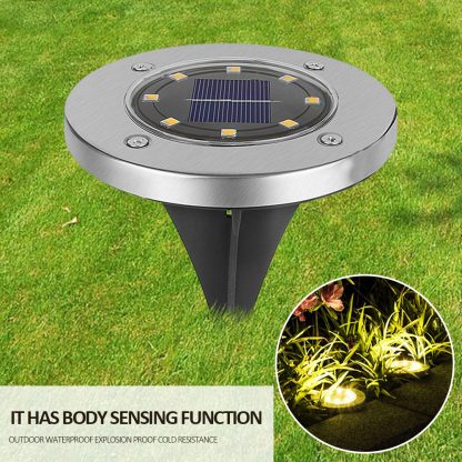 4 Ubodne Solarne Disk Svetiljke – 8 Led dioda