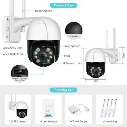 IP WiFi Kamera – 5x zoom – 8mpx